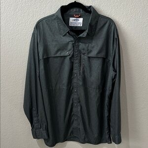 AFTCO Men's Long Sleeve Performance Shirt - Charcoal